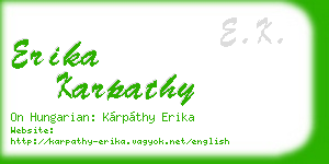 erika karpathy business card